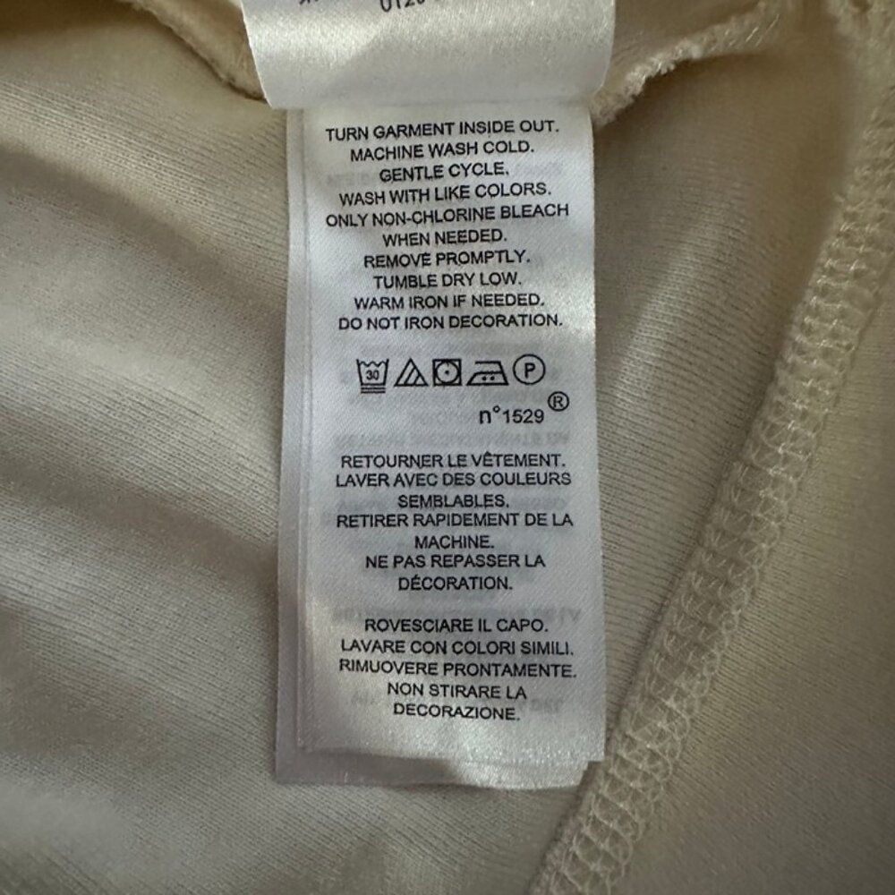 Ralph Lauren White Long Sleeves T-Shirt Elbow Patch Everyday Medium Shirt - Picture 5 of 5